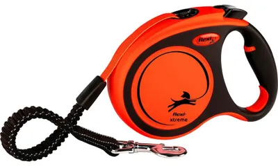 Produktbild von flexi XTREME Gurt - schwarz/orange - 5 m