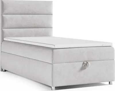 Produktbild von Best for Home Boxspringbett mit Bettkasten Trinity K4-SINGLE 70x200 Bonellfederkern inkl. Topper - Silber