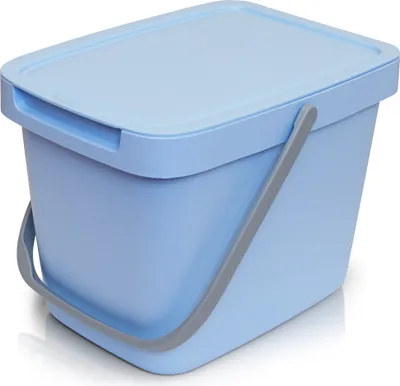 Produktbild von YourCasa® Biomülleimer Küche - 6L mit Deckel und Wandaufhängung Blau