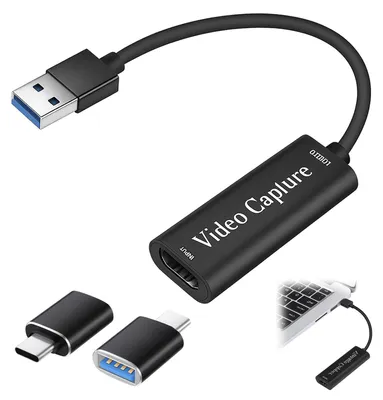 Image de Carte de capture vidéo, HDMI 4K vers USB 3.0, idéale pour les jeux et le streaming, avec enregistrement en 1080p à 60 images par seconde