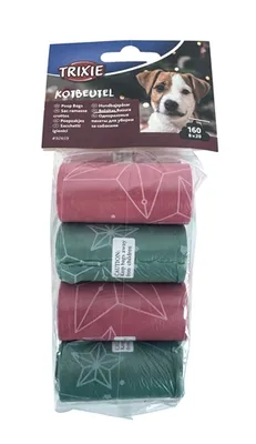 Immagine prodotto di Sacchetti per escrementi natalizi Trixie con motivo rosso/verde