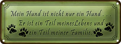 Produktbild von Blechschild Spruch 27x10cm mein Hund ist nicht nur Hund Dekoration