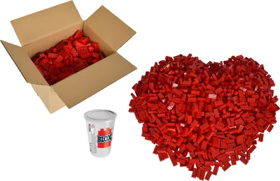 Produktbild von Simba Toys Blox - 500 8er Bausteine rot - kompatibel mit bekannten Spielsteinen, 3 Jahr(e), 500 Stück(e)