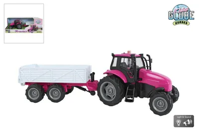 Image de Tracteur HKG avec remorque, 25 cm, avec effets lumineux et sonores