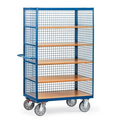 Produktbild von fetra 3392, Sperrholz, Stahl, Regalwagen, Blau, 750 kg, 4 Rad/Räder, 20 cm
