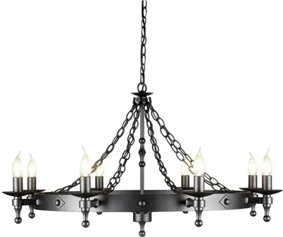 Produktbild von Elstead Warwick Kronleuchter E14 8-fach Graphit Schwarz,  UK