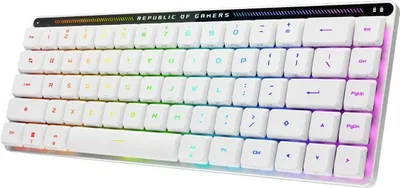 Produktbild von ASUS ROG Falchion RX Low Profile Tastatur USB + RF Wireless + Bluetooth Weiß (90MP03EC-BKFA10)