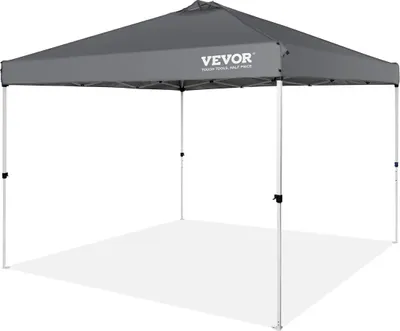 Produktbild von Pop-Up-Partyzelt 10 x 10 ft mit tragbarer Tasche für Camping, dunkelgrau