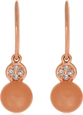 Produktbild von CBE05565 Ohrhänger mit Peach Mondstein und Weißtopase ca. 2,8 ct. rosèvergoldet XEN