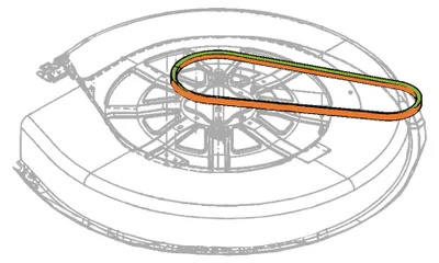 Produktbild von Mähwerksriemen für MTD RH 115/76 #13D1452C600, RS 115/96 #13D147F600, 754-0445