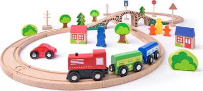 Produktbild von Woody Eisenbahnstrecke Acht mit Zug 40 Teile 102193061