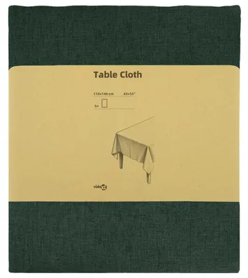 Image de vidaXL, nappe rectangulaire, lot de 5, vert foncé, 110 x 140 cm