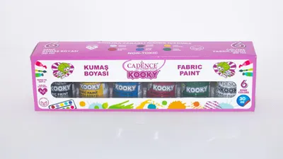 Imagen del producto de Cadence: Set de tintes textiles para niños - 6 colores, 30 ml cada uno