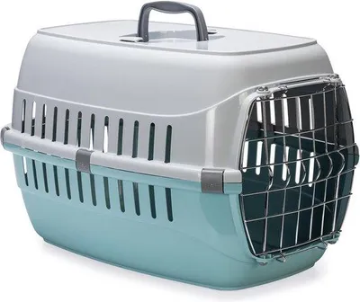 Produktbild von Famanu Transportbox für Haustiere - aquamarin - 56 x 36 x 36 cm