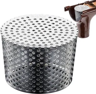 Produktbild von Regenrohrschutz Edelstahlgitter 4 cm Zilberfarben