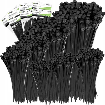 Zdjęcie produktu dla Vayox Zestaw Opasek Zaciskowych | 10-40cm | 700 szt. | Czarne