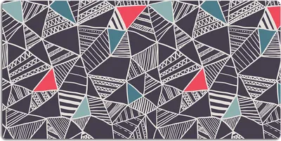 Produktbild von Schreibtischmatte Tischunterlage 100x50 cm Mauspad - Doodle-Muster