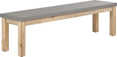 Produktbild von BELIANI Ławka ogrodowa szara betonowa 150 x 40 cm 3-osobowa styl nowoczesny industrialny