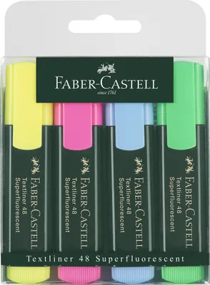 Image de Faber-Castell 154804 Surligneur TL 48 REFILL - rechargeable, 4 couleurs dans un étui