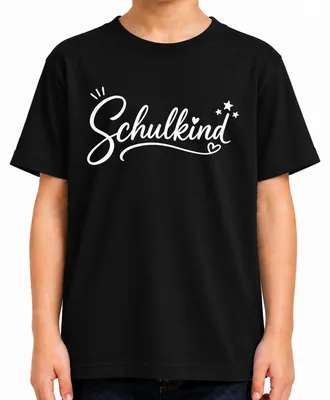 Produktbild von Schulkind Einschulung Schulanfang Mädchen Erste Klasse Schultüte Kinder T-Shirt, Schwarz, 128