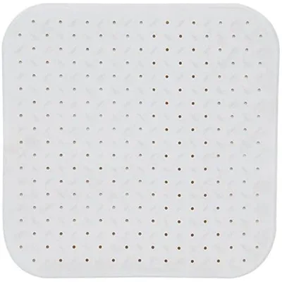 Immagine prodotto di Tappetino doccia MSV Premium Tappetino da bagno Tappetino per vasca da bagno Inserti per vasca da bagno Antibatterico Antiscivolo Con ventose - Bianco - Profumo di rose - Circa 54 x 54 cm - Lavabile a 60° gradi