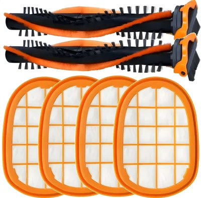 Produktbild von 2x Hauptbürste und 4x Filter-Set geeignet für Philips SpeedPro Max - Ersatzteil Zubehör CP0663 / CP0667.