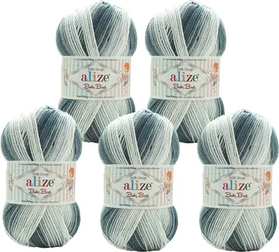 Produktbild von 500g Baby Wolle Strickgarn ALIZE Baby Best Batik Antipilling, unterschiedliche Farben