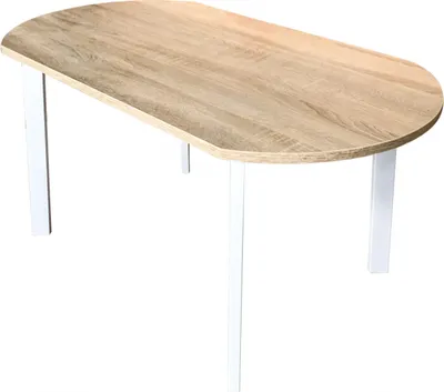 Produktbild von Couchtisch - Metallholz - 90 x 50 cm - weiß hellbraun