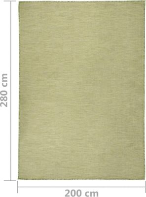 vidaXL Outdoor-Teppich Flachgewebe 200x280 cm Grün