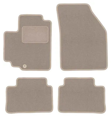 Produktbild von Velours-Fußmatten für Nissan Pixo 2008-2013 (Schrägheck) – 4-tlg, Beige, passgenau – Wielganizator LUX