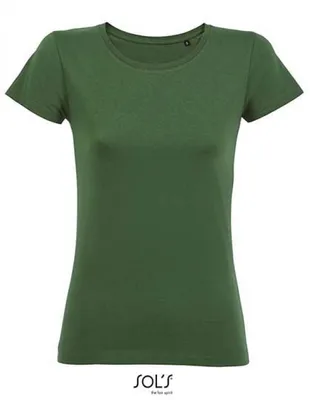 Produktbild von SOLs 02077 | Damen Short Sleeved T-Shirt Milo - Farbe: Bottle Green - Größe: S