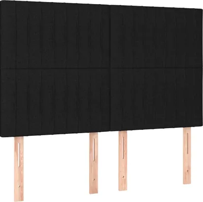Produktbild von vidaXL Kopfteil Schwarz 144x5x118/128 cm Stoff