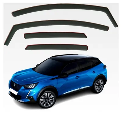 Produktbild von Set aus 4 Windabweisern, passend für Peugeot 2008 e-2008 MK2 Modelle von 2020 bis 2025.