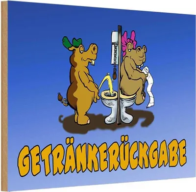Produktbild von vianmo Holzschild 12x18 cm Getränkerückgabe Essen Trinken
