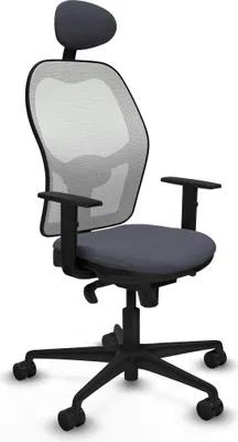 Productafbeelding van Kantoel met hoofdsteun, model Jorquera Piqueras y Crespo 1D036N1, donkergrijs