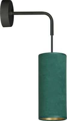 Obrázek produktu pro Nástěnné svítidlo BENTE, zeleno-černé, 1xE27x15W, látka, rozměry: 100x10x10 cm, IP20, Emibig