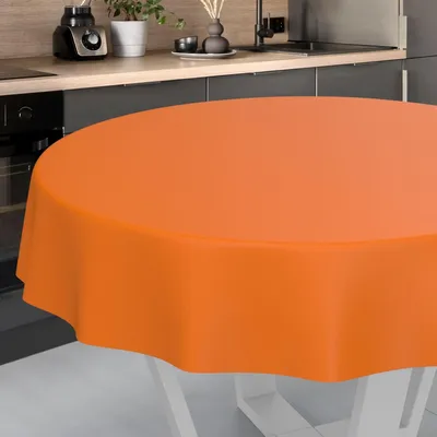 Imagen del producto de Mantel redondo de tela resistente al agua, con un diámetro de 120 cm, apto para uso en interiores y exteriores