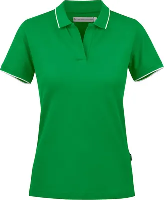 Produktbild von Damen Polo-Shirt Greenville aus Baumwolle mit Stretch, tailliert, 200 g/m², Perlmutt-Knöpfe