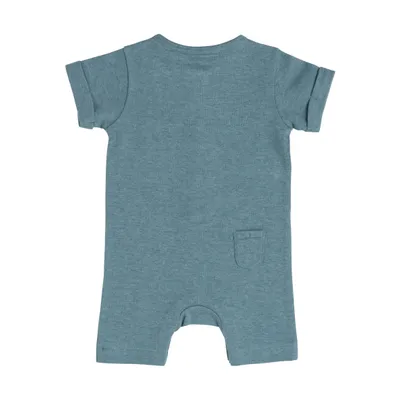 Produktbild von Baby's Only Strampler kurzer Ärmeln Melange - Stonegreen - 68 - 100% Baumwolle
