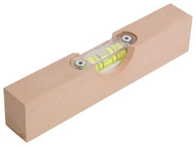 Produktbild von Handliche Wasserwaage unbehandeltes Holz 15cm Waage