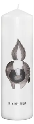 Produktbild von Mr. & Mrs. Panda Kerze Stinktier Angriff 29 x 8 cm XL - Weiß - Geschenk, Wachskerze, wütend, Wildtier, Skunk, Bedruckte, Blockkerze, Drohung, Stumpenkerze, Raubtier