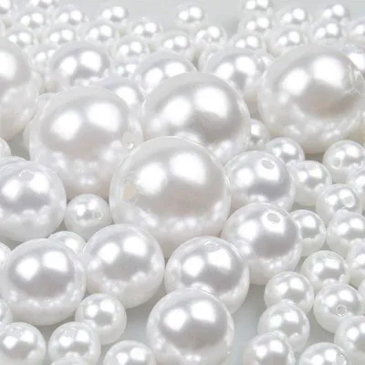 Immagine prodotto di Perle bianche lucide da 12/20/30 mm per gioielli