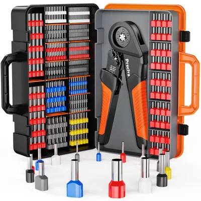 Produktbild von Ferrule Crimpwerkzeug mit 1300 Steckverbindern - Automatische Ratschen Crimpzange