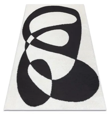 Image de Tapis moderne MODE 8531 abstraction crème / noir noir 80x150 cm