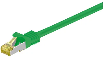 Produktbild von Patchkabel RJ-45 SFTP, mit Cat 7 Rohkabel (grün, 1 Meter, 500 MHz)