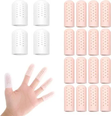 Produktbild von 20 Stück Gel FingerSchützer mit Belüftung Schutz für Fingertipps