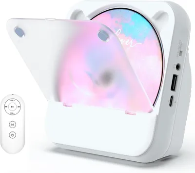 Produktbild von ZELURXX 8-in-1 Bluetooth CD-Player mit Lautsprecher, Tragbare, HiFi, Wiederaufladbar, Fernbedienung, FM-Radio, Staubschutz, LED-Anzeige, für Senioren