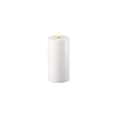 Produktbild von Deluxe HomeArt "Deluxe HomeArt LED Stumpenkerze real Flame mit Wachs 7,5 x 15cm weiß"