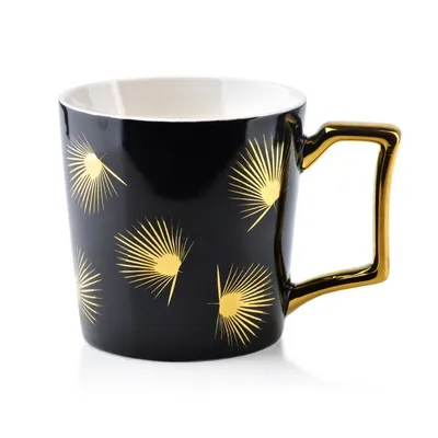 Produktbild von Becher PORZELLAN Tasse Teebecher Kaffeebecher Schwarz AFFEK DESIGN KAREN 400 ml