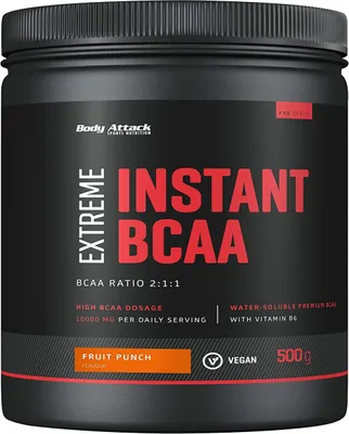 Produktbild von Body Attack Extreme Instant BCAA – 500 g Dose Fruit Punch Flavour